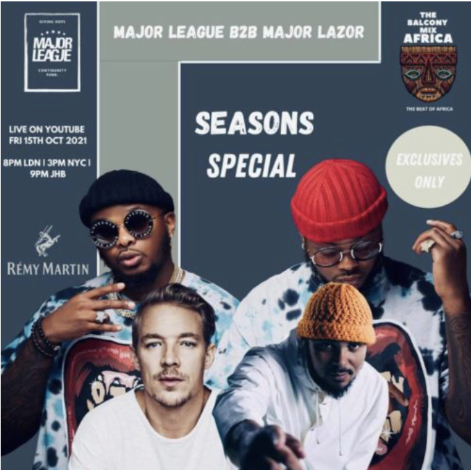 Major League – Amapiano Balcony Mix Live with Major Lazer [Mp3 Download]